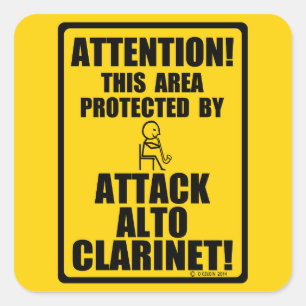 Attack Alto Clarinet Square Sticker