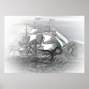 Attack by Giant Octopus Poster