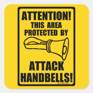 Attack Handbells Square Sticker