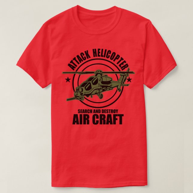 ATTACK HELICOPTER GREEN T-Shirt (Design Front)