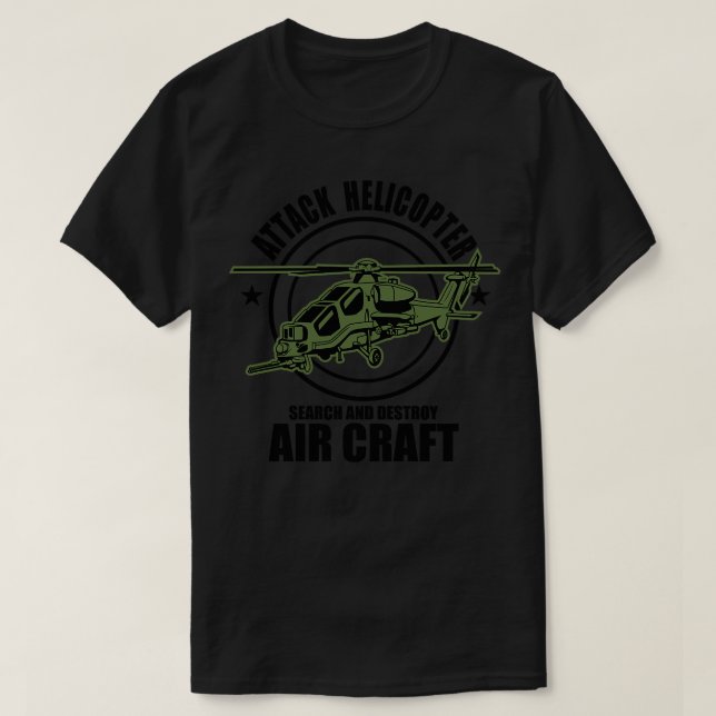 ATTACK HELICOPTER GREEN T-Shirt (Design Front)