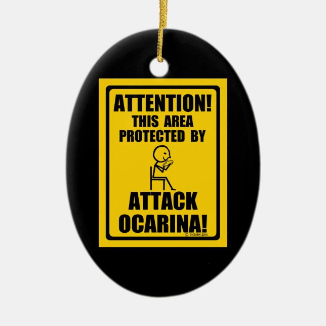 Attack Ocarina Ceramic Ornament (Front)