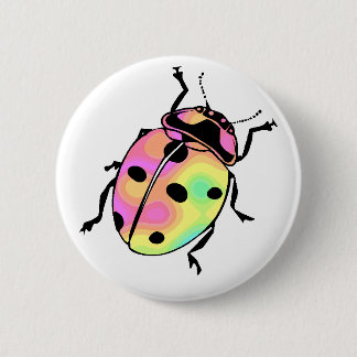 Attack of the Psychedelic Ladybug Round 6 Cm Round Badge