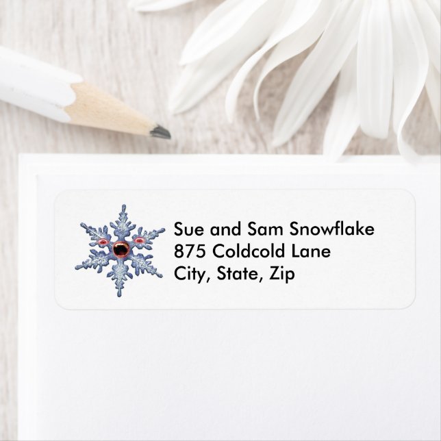 Attack of the Snowflake Zombies Address Labels (Insitu)