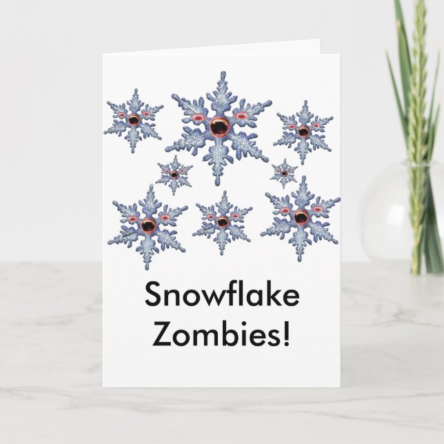 Attack of the Snowflake Zombies! Holiday Card (Front)