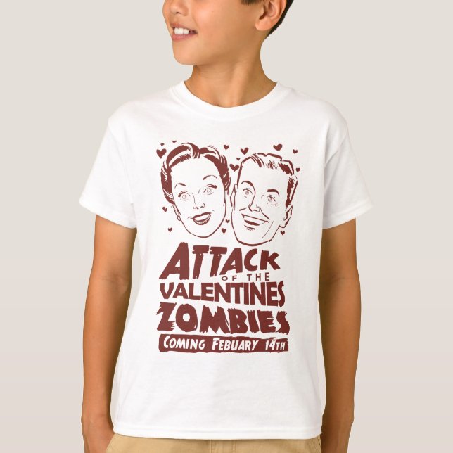 Attack of the Valentines Zombies T-Shirt (Front)