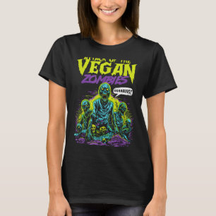Attack of The Vegan Zombies Vegatarian Halloween T-Shirt