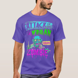 Attack of the Vegan Zombies Vegetarian Halloween T-Shirt