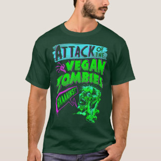Attack of the Vegan Zombies Vegetarian Halloween T-Shirt