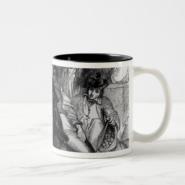 Attack on a Potato Store in Ireland, c.1845 Two-Tone Coffee Mug (Right)