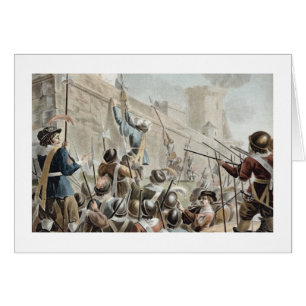 Attack on Boulogne-Sur-Mer, engraved by Jean Bapti