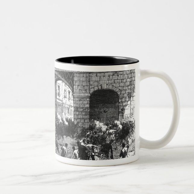 Attack on the Prison Van at Manchester Two-Tone Coffee Mug (Right)