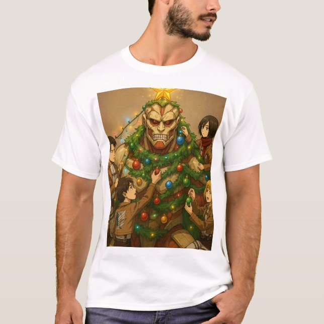 Attack on Titan Christmas T-Shirt (Front)