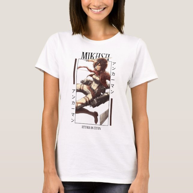 ATTACK ON TITAN-MIKASA ACKERMAN COOL DESIGN T-Shirt (Front)