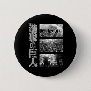 Attack on Titan Season 3 Three Scenes with Kanji 6 Cm Round Badge