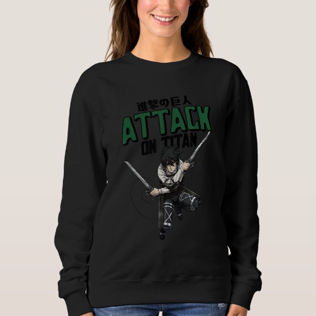 Attack on Titan Season 4 Mikasa with Title Sweatshirt (Front)