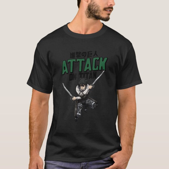 Attack on Titan Season 4 Mikasa with Title T-Shirt (Front)