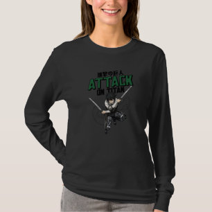 Attack on Titan Season 4 Mikasa with Title T-Shirt