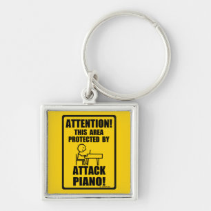 Attack Piano Key Ring