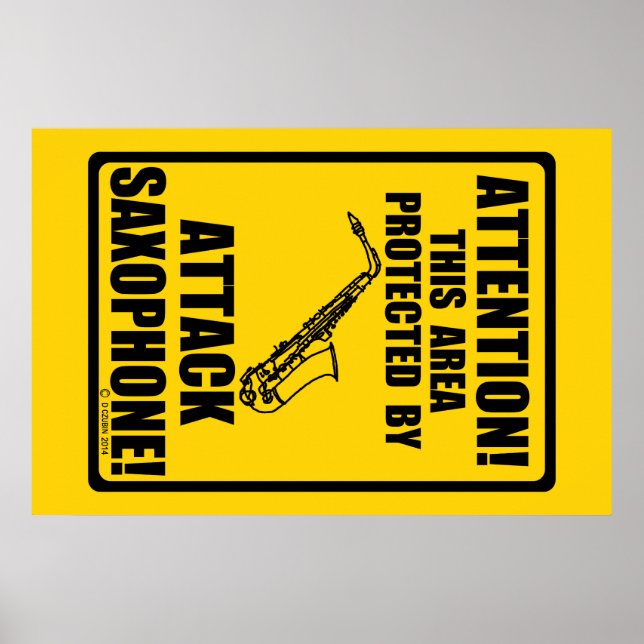 Attack Saxophone Poster (Front)