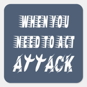 Attack Square Sticker