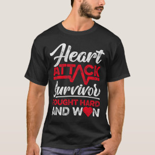 Attack Survivor Faught Hard And Won Red Ribbon  T-Shirt