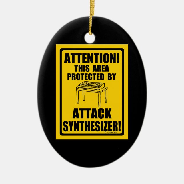 Attack Synthesizer Ceramic Ornament (Front)