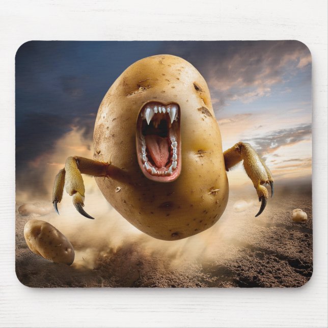 Attack Tater On The Move Mouse Pad (Front)