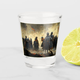 Attack the place shot glass