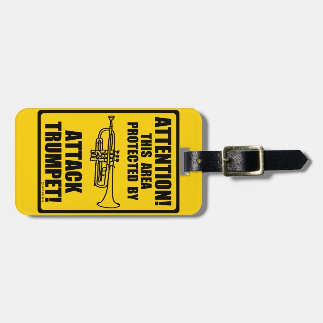 Attack Trumpet Luggage Tag (Front Horizontal)