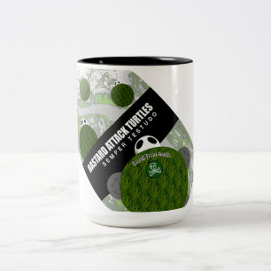 Attack Turtles Two-Tone Coffee Mug