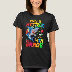 Attacking 4th Grade Teacher Student Back To School T-Shirt
