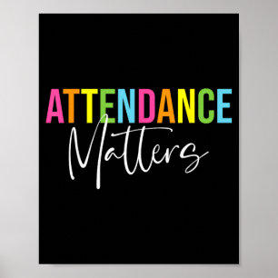 Attendance Funny Attendance Clerk School Secretary Poster
