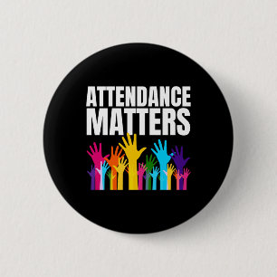 Attendance S Sticker  6 Cm Round Badge