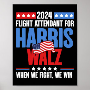 Attendant For Harris Wheimer 2024 Vote President K Poster