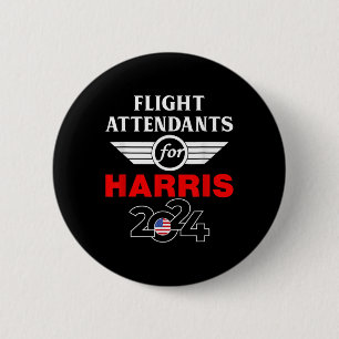 Attendants For Kamala Harris 2024 Vote President 6 Cm Round Badge