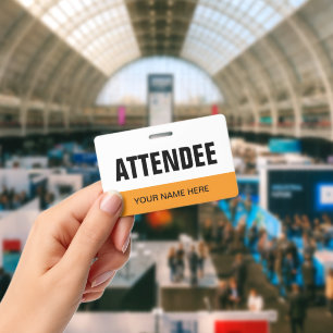 Attendee name badges for events and exhibitions ID badge