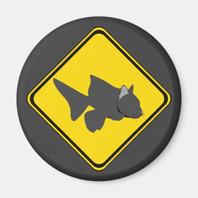 Attention: Catfish Crossing! Magnet (Front)