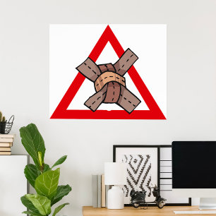 Attention Crossing Poster