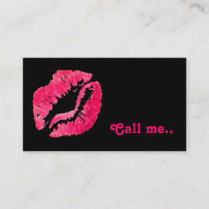 attention getting lip print business card