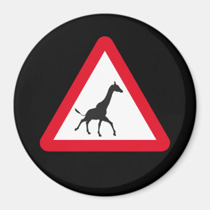 Attention: Giraffe Crossing! Magnet
