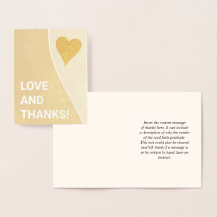 Attention-Grabbing, Bold "LOVE AND THANKS!" Card