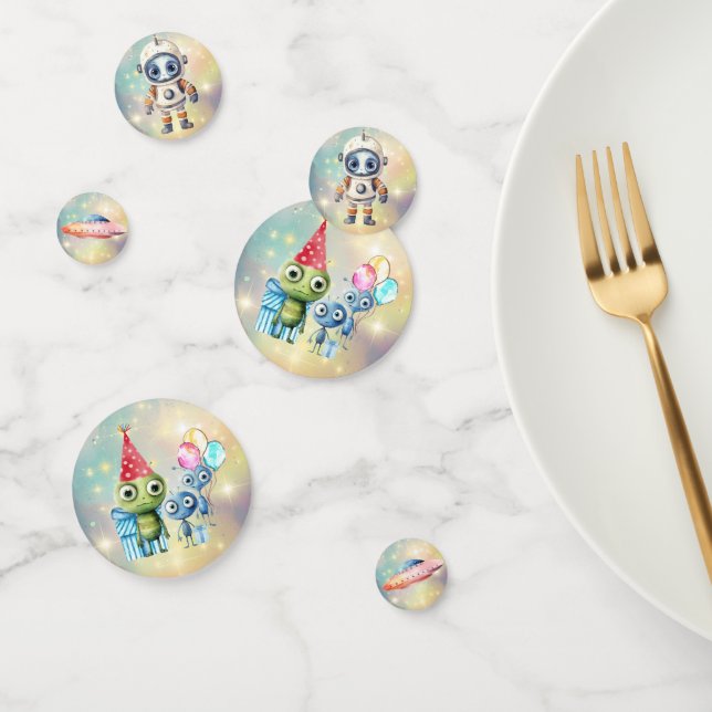 Attention Intergalactic Plain Birthday Confetti (Group)