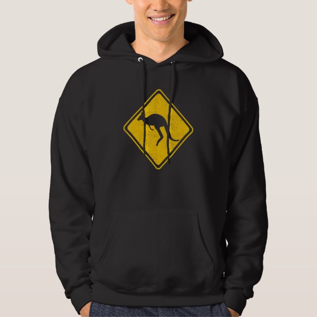 Attention Kangaroos Australia Hoodie (Front)