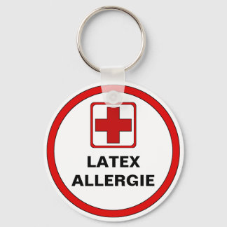 Attention - latex allergy key ring