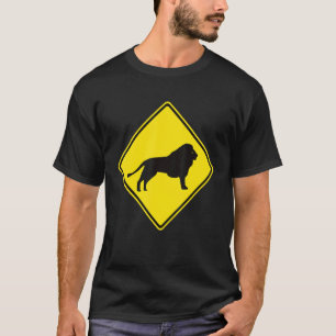 Attention Lion Danger Big Cat Zone T-Shirt