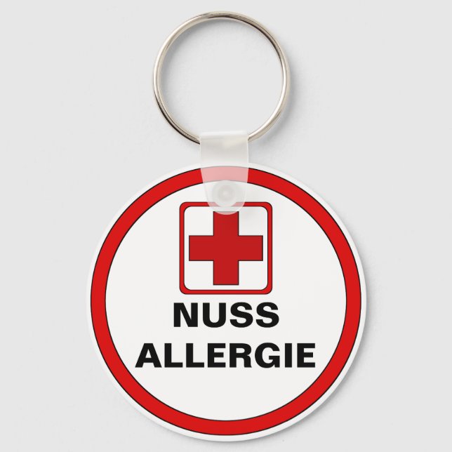Attention - NUSS allergy Key Ring (Front)