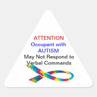 attention! Occupant has Autism Stickers