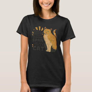 Attention Span Cat Sarcastic Animal Kitty Retro T-Shirt