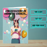 Attention Span Funny Daughter Birthday Card<br><div class="desc">Need a unique birthday card for your daughter? This great card is unique and colourful and features a joke about your daughter always being buried in her phone. It's followed up with a serious heartfelt message. Inside we've written just the right message to speak to the moment; but you can...</div>